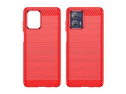Capa De Celular De Fibra De Carbono Tpu Com Textura Escovada Para Motorola Moto G73