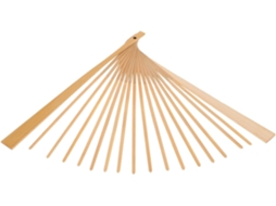 Estrutura De Leque Dobrável Em Bambu Laranja Resistente Para Decoração Diy E