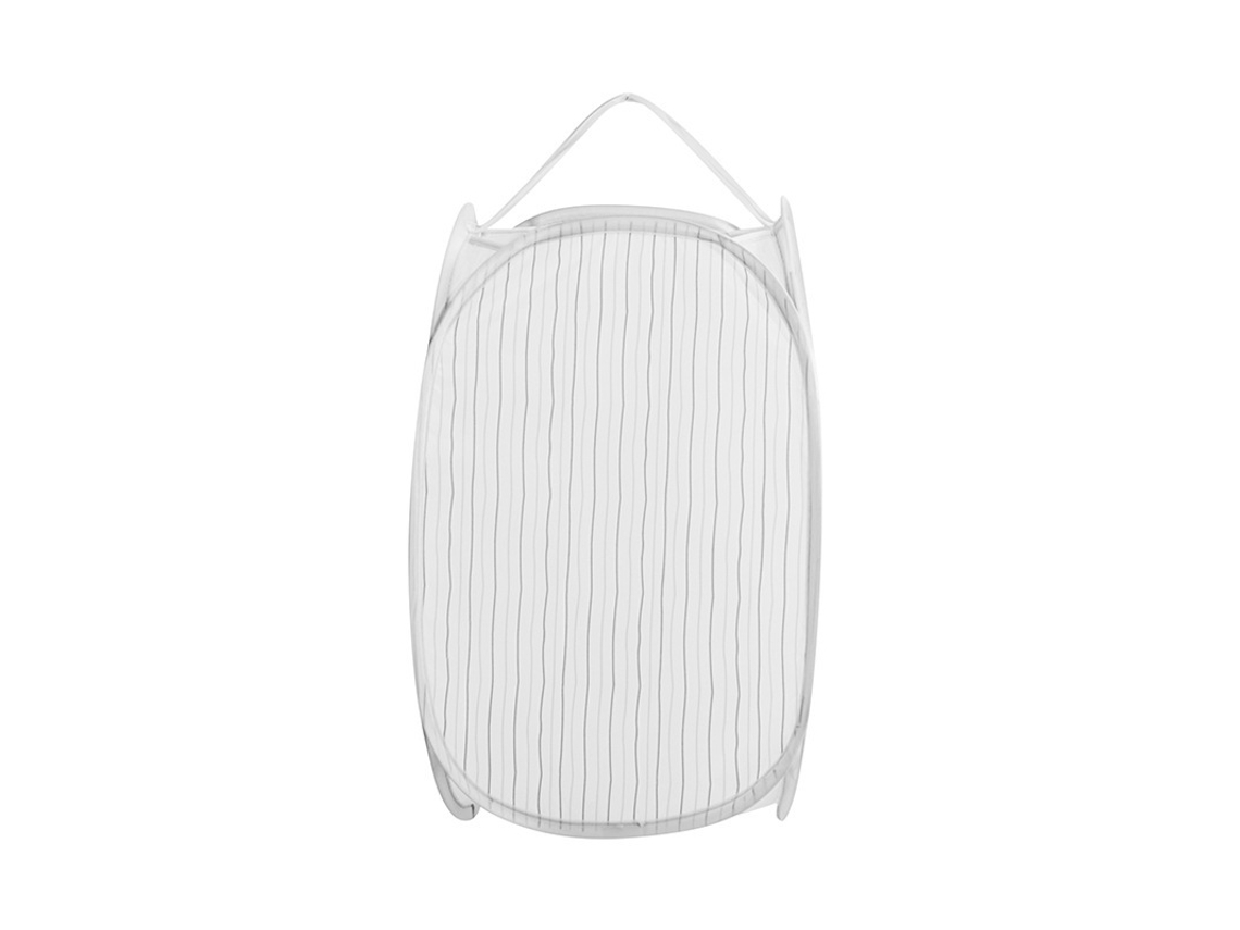 Cesto De Roupa Suja Dobrável Com Alça, Estampa De Desenho Animado, Grande Capacidade, À Prova De Poeira, Ideal Para Lavanderia. Listras Verticais