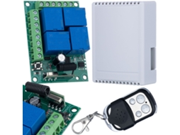 Módulo De Relé Com Controle Remoto 433mhz, 4 Canais| Alcance 100m| 12v Dc| Modos Programáveis
