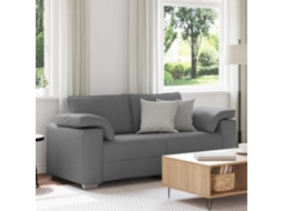 Vidaxl Sofá De Dois Lugares Cinza Escuro 180 Cm Tecido