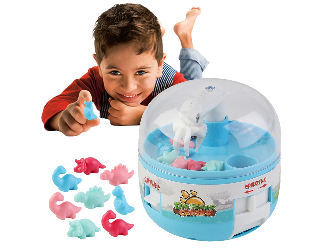Primerox máquina de Garra Mini Dinossauros para Crianças com 8 Pequenos Dinossauros Brinquedo de Premiação