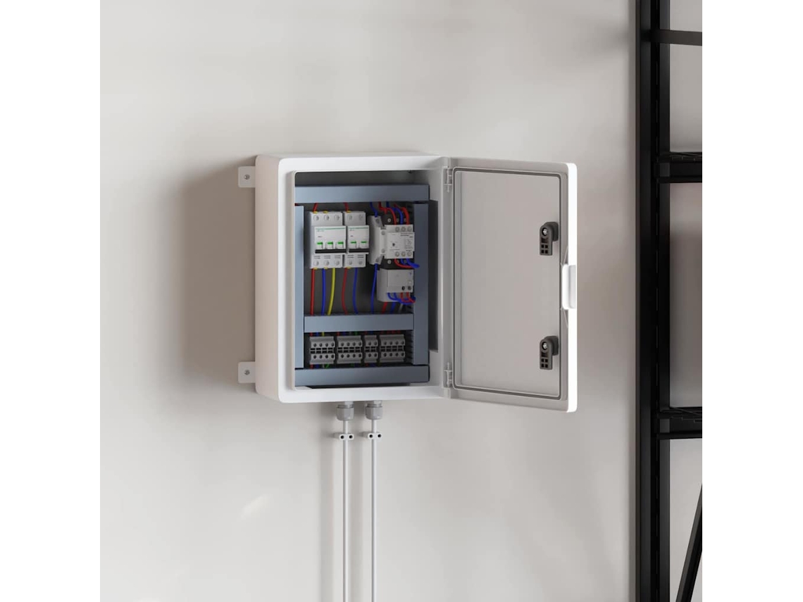Vidaxl Armário De Controle Cinzeto 37 X 19,5 X 40 Cm Plástico Abs