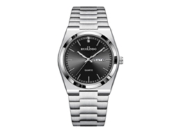 Relógio De Quartzo Masculino Ruolindo Gd303 Com Pulseira De Aço E Calendário