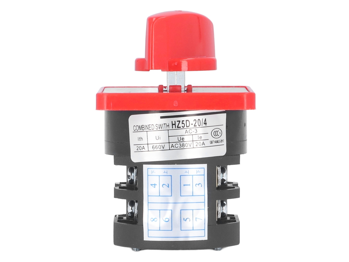Chave Seletora Rotativa De Mudança Berm 2 Seções 2 Posições Ac 380v Controle Knob