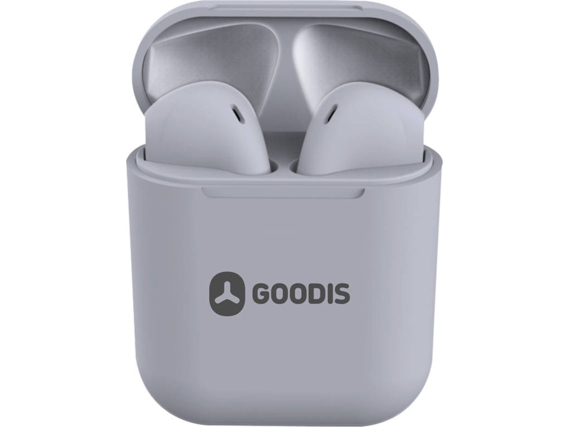 Auriculares Bluetooth True Wireless GOODIS (Outlet Caixa Aberta - In Ear - Microfone - Cinzento)