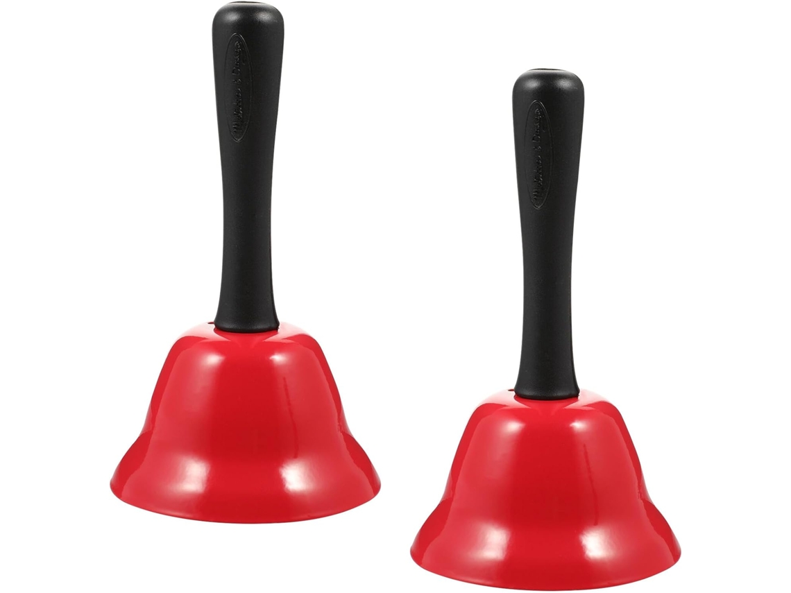 Conjunto De 2 Sinos De Natal De Metal Vermelho Sinos Decorativos Para Festas E Mesas Brinquedo Educativo Ideal Para Criar Um Amb Gokoco