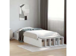 Vidaxl Estrutura De Cama 100x200 Cm Derivados De Madeira Branco