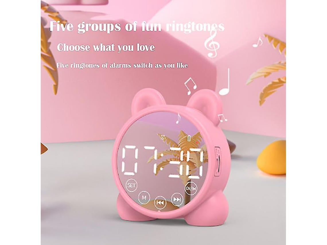 Relógio despertador em forma de pêssego, app inteligente bluetooth,  compatível com alto-falante, mini multi-função, led, digital, luz noturna, relógio  despertador mudo - AliExpress