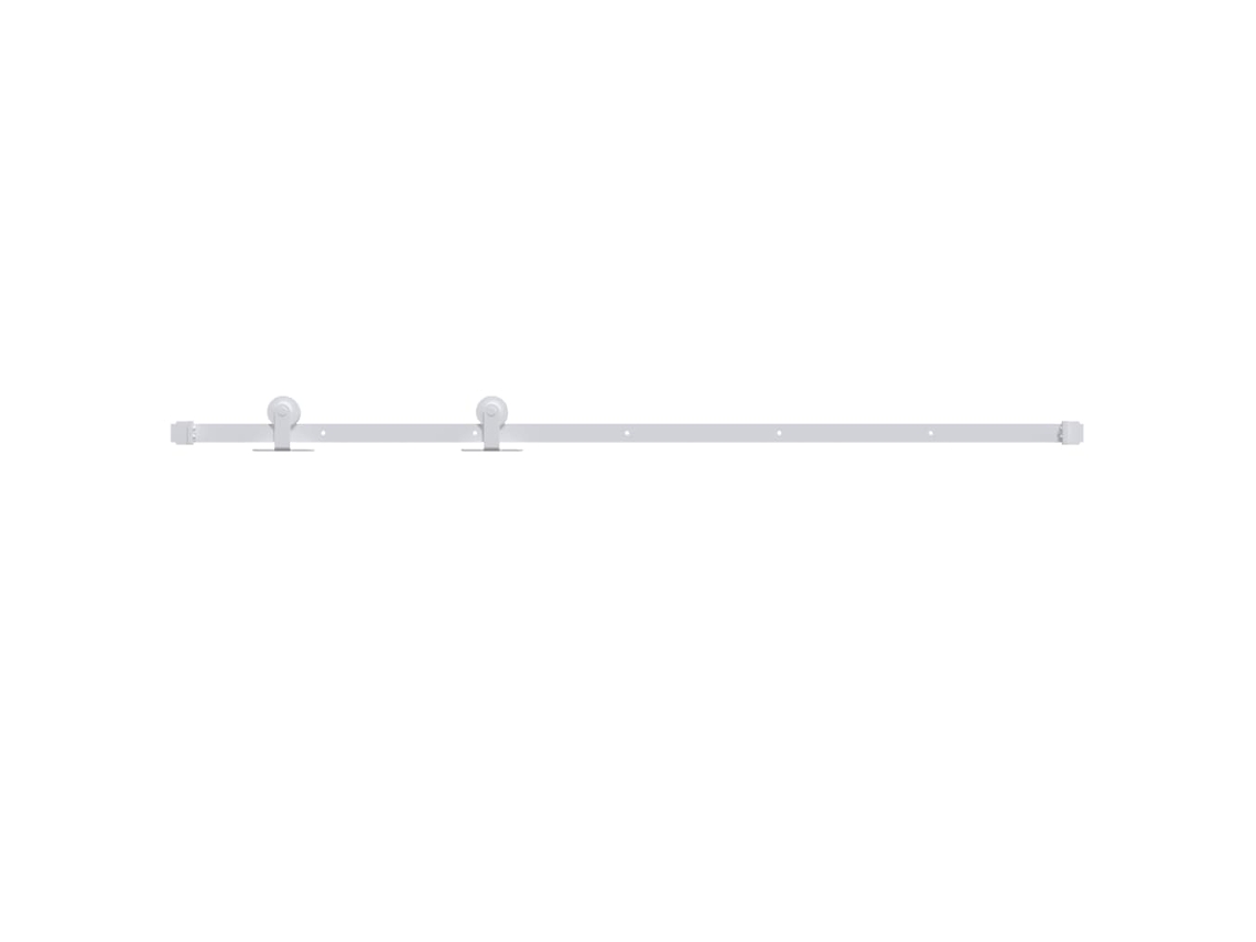 Ferragem Para Porta Deslizante Vidaxl Branco Aço  (200cm)