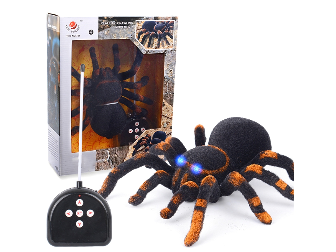 Primerox brinquedo de Aranha com Controle Remoto Realista Brincadeira Engraçada Presente de Piada para Halloween Natal