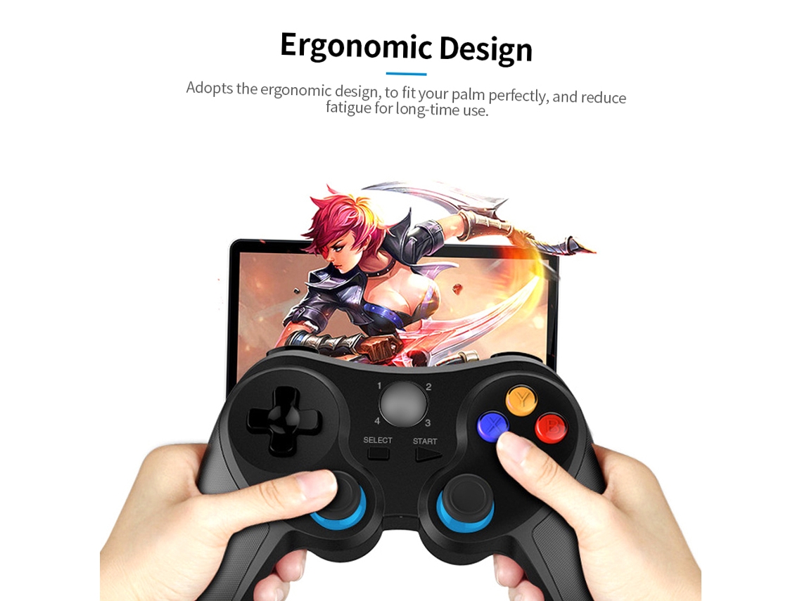Controle Sem Fio Ipega Pg-9157 Com Joystick Flexível E Suporte Para Celular Para Android, Pc E Tv Box