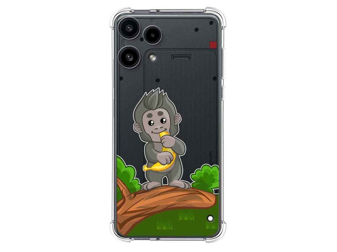 Capa Tumundosmartphone Transparente De Silicone À Prova De Choque Para Nothing Phone 3a Lite 5g Com Estampa De Macaco