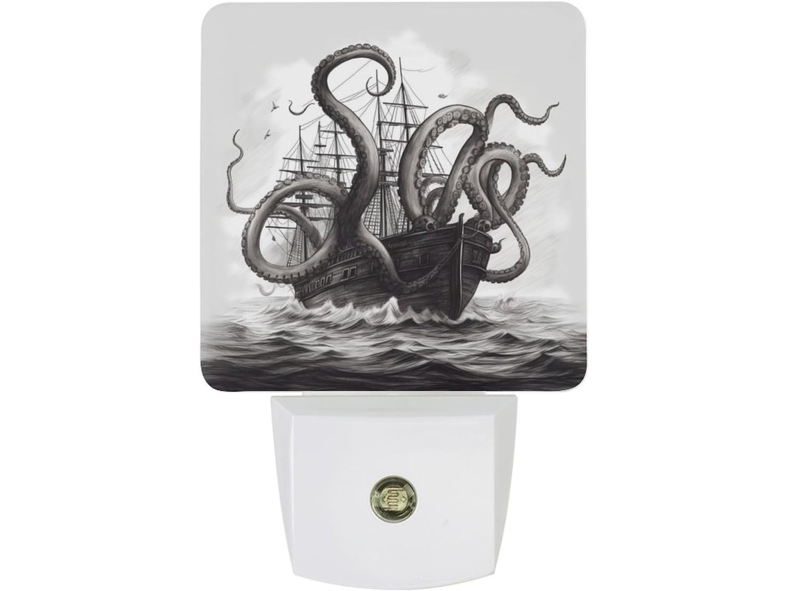Jj0523003 Luminária Noturna Poldo Com Sensor, Led Branco Quente, Luz Econômica Quarto, Banheiro, Cozinha, Corredor