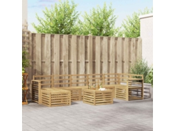 Vidaxl Conjunto De Sofás Para Exterior 8 Pcs Branco 59 X 59 X 37 Cm
