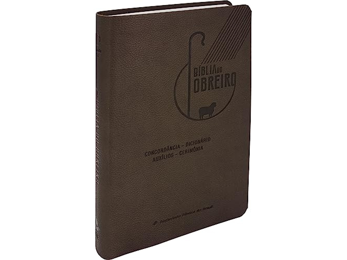 Livro Bíblia Do Obreiro Couro Sintético Marrom de Sbb (Português)