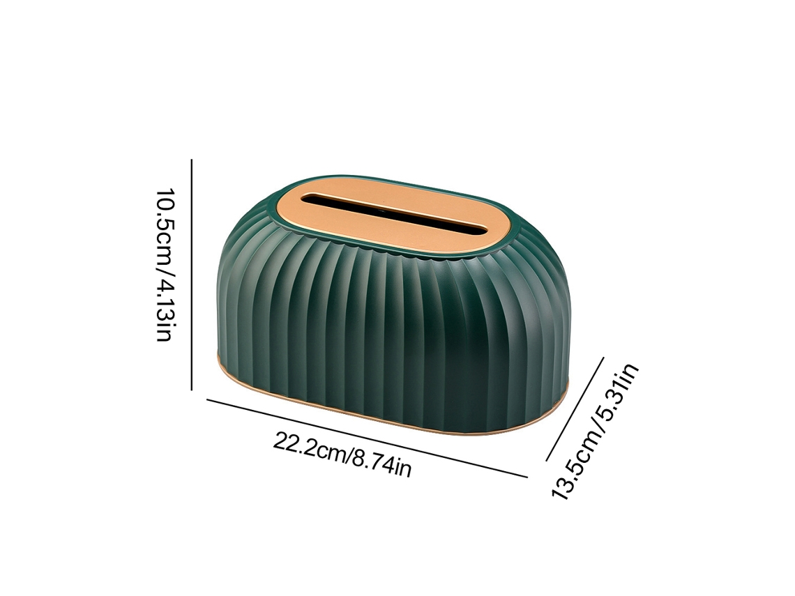 Living Room Plastic Tissue Box (striped, Spring Automatic Lifting) Eoocoo