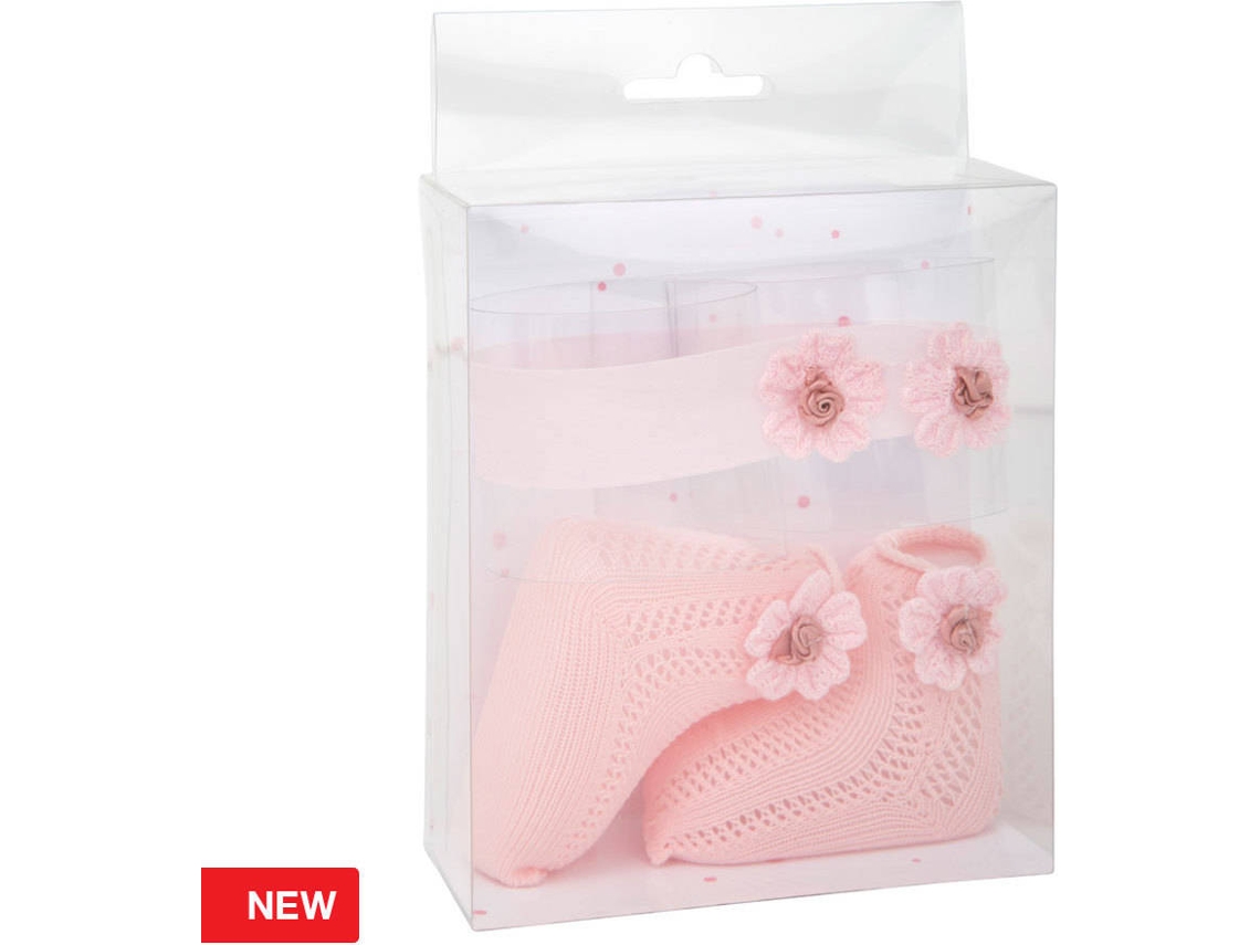 Acessórios para Bonecas ARIAS Set Par de Meias com Fita Cabeça Rosa (12 x 5 x 15 cm)