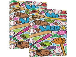 Pasta Escolar De 3, 8cm Com Estampa De Beisebol E Capa Bolso, Pacote Com 1 2 Unidades, Material Fichário De