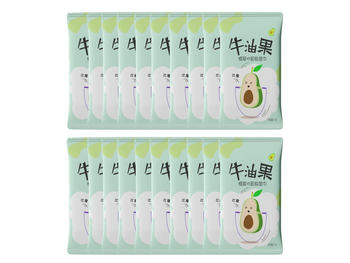 Toallitas Desmaquillantes De Abacate - Limpeza Facial Descártavel Com Extrato De Abacate E Soro De Glicerina