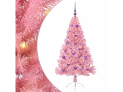 Conjunto 1 Decoração De Árvore De Natal Vidaxl Rosa Pvc (150 Cm)