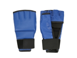 Rebe-guantes De Boxeo De Cuero Pu Adultos Transpirables Para Lucha Libre, Entrenamiento Con Saco Y Combate - Azules Con Etiqueta Roja
