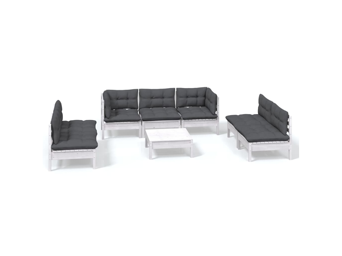 Garden Lounge Set, Garden Lounge Sets Vidaxl Branco Madeira De Pinho (n/a)