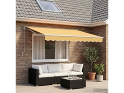 Vidaxl Toldo Retrátil Manual Areia 4,5 × 3,5 M Poliéster E Alumínio