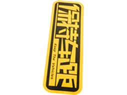 Adesivo refletivo para carro, mantenha distância, amarelo, para animais de estimação