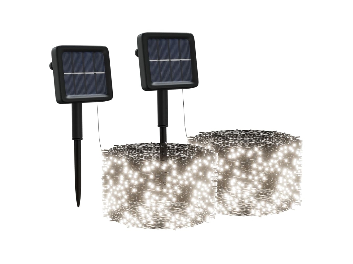 Conjunto de Duas Peças de Lâmpadas Solares de Plástico Branco , Ergonômico, Uso Diário STELASPLEN (11x11x496 Cm)