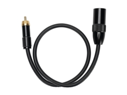 Cabo Xlr Macho 3 Pino Para Plug Av 0.5m Com Núcleo De Cobre E Conectores Dourados
