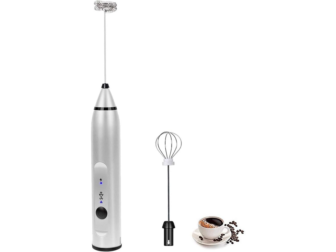Espumador Elétrico de Leite, Recarregável, 3 Velocidades, para Café, Latte, Cappuccino AQUAFORGE