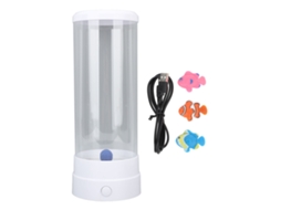 Lâmpada de Mesa Peixe Mood Light Led Colorida Usb Decorativa para Quarto Casa
