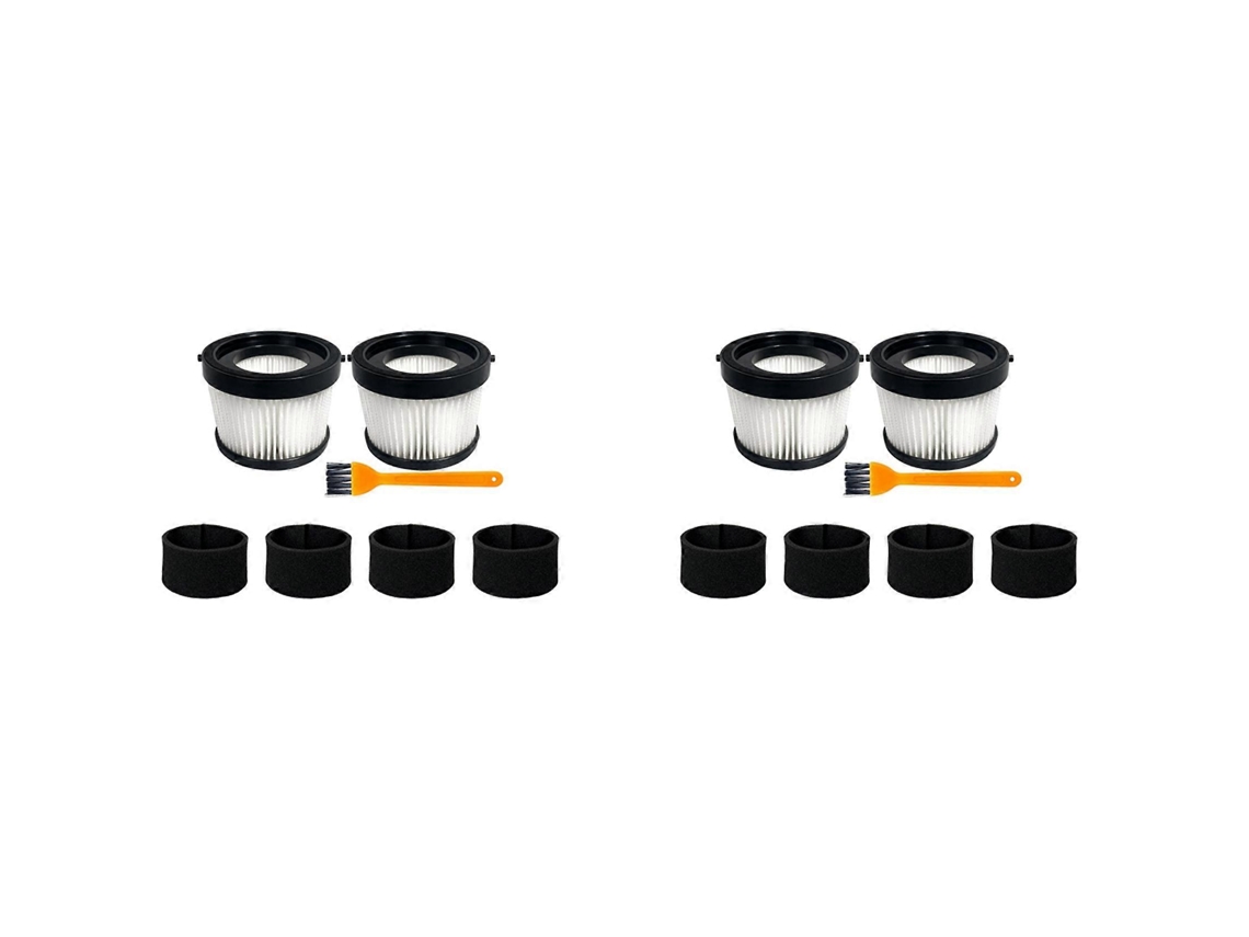 Conjunto De 4 Filtros Hepa Dcv5011h Para Aspirador De Pó Portátil Sem Fio Dcv501hb, Com 8 Filtros De Espuma E 2 Escovas.