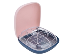Conjunto De 3 Organizadores Medicamentos Com 4 Compartimentos, Portáteis E Herméticos, Ideais Para Guardar Joias Brincos. Cor Azul Aquaforge