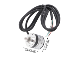 Encoder Magnétoélectrique Rotatif Incrémental 600p/r, 5v‑24v, 2 Phases Ab, Arbre 6mm