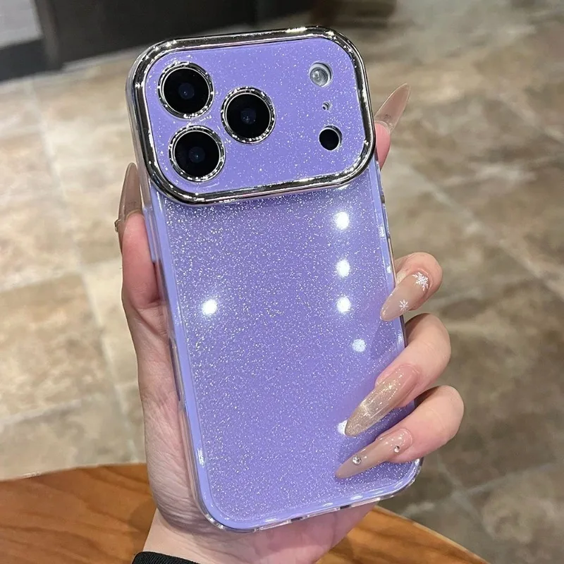 Capa Para Celular (roxa 14promax), Resistente A Impactos, Cor Vibrante, Acabamento Macio E Brilhante.
