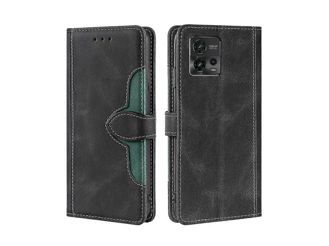 Capa De Couro Com Fivela Magnética E Sensação De Pele Para Motorola Moto G72 4g