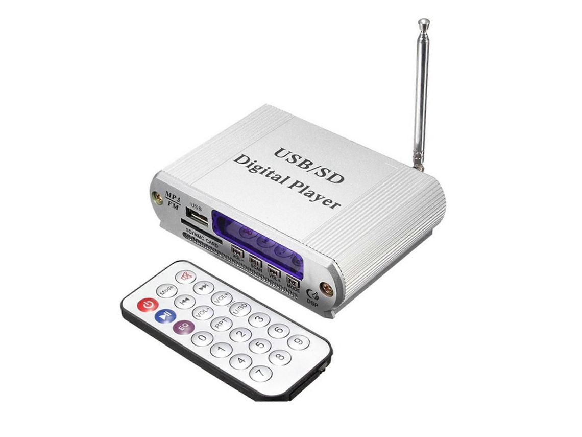 Leitor Digital Mp3 com Cartão Sd Usb, Rádio Fm, Controle Remoto, Visor Led e Fones de Ouvido TAISHENGDA (novo)