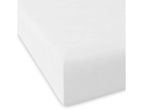 NAF NAF - Lençol de Baixo  Casual (Branco - 100% Algodão - 160x200+28 cm) Lençol de Baixo  Casual (Branco - 100% Algodão - 160x200+28 cm)