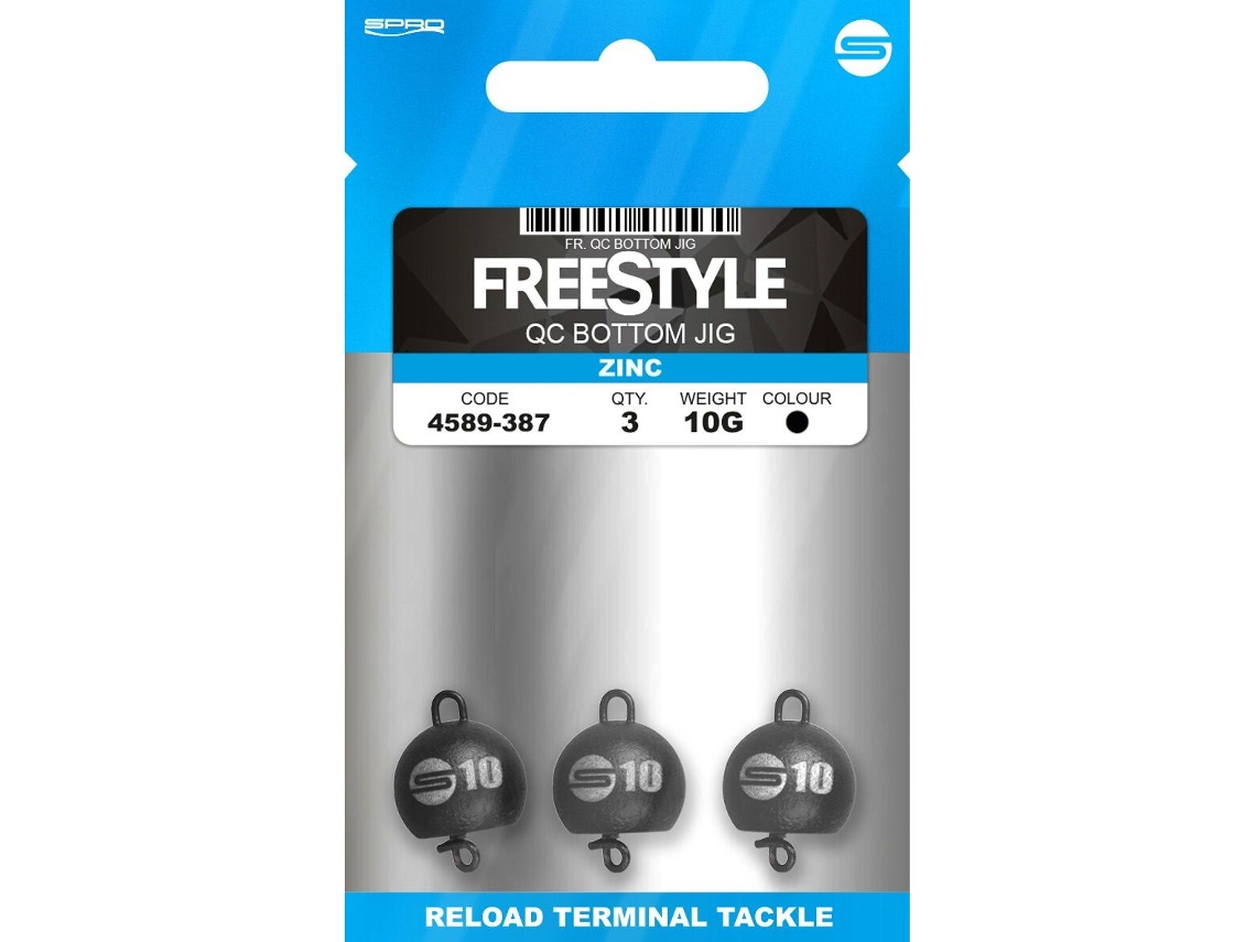Conjunto de 2 Cabeças de Chumbo FREESTYLE Qc Bottom Jigs 10 G