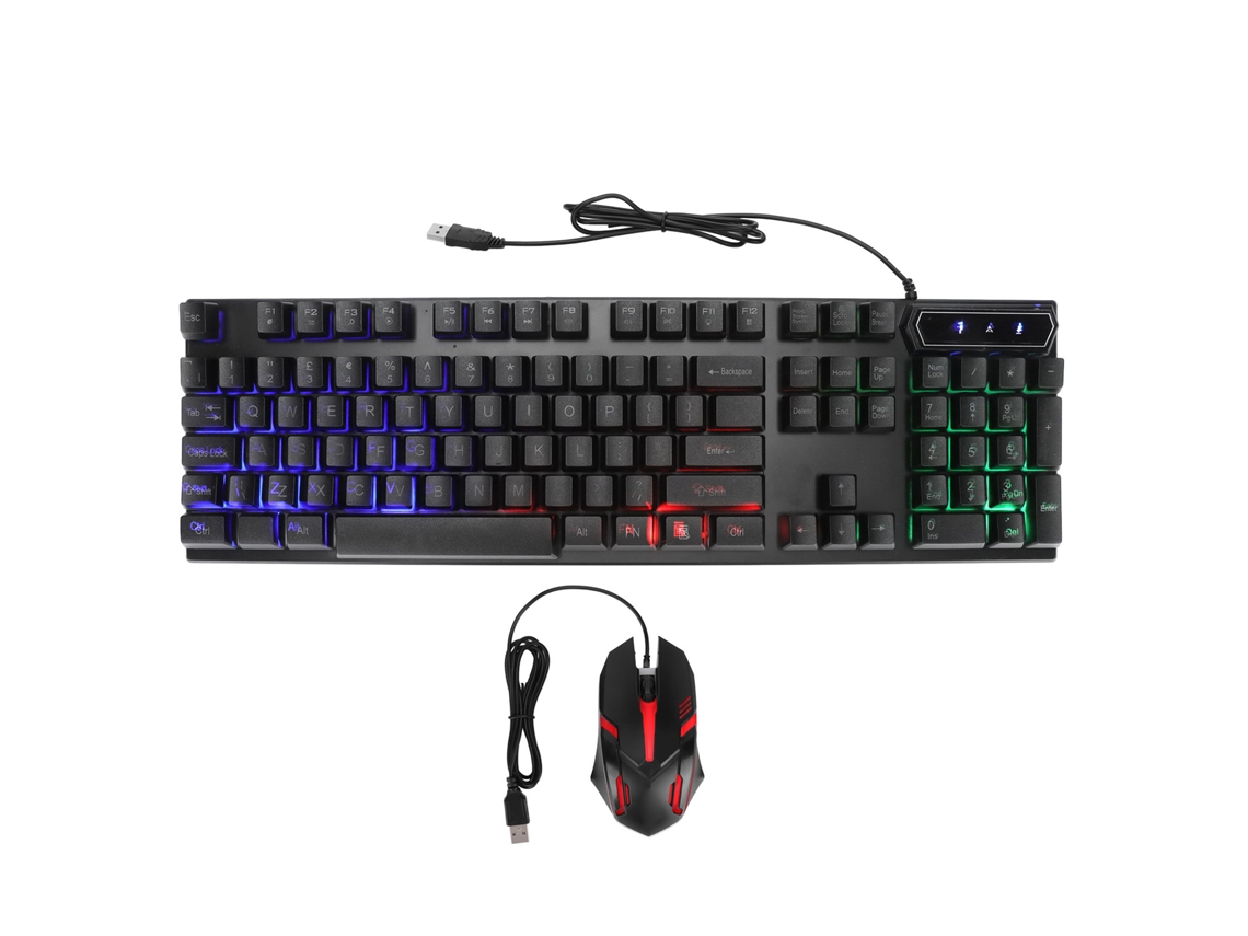 Teclado e Mouse Gaming LAXISCREED (104 Teclas, Iluminação, com Fio)