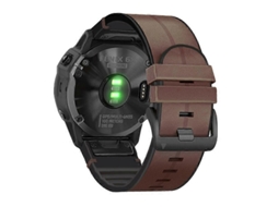 Lurelia Pulseira De Couro Genuíno, Substituição Silicone, Compatível Com Garmin Fenix ​ ​ ​ ​ ​ ​ 6x, Plus, 5x, 3 Horas