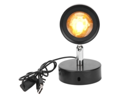 Lâmpada De Projetor Usb Para Uso Doméstico, Luminária Projeção Sala Estar, Decoração Parede, Luz Com Cores Do Pôr Sol. Aquaforge