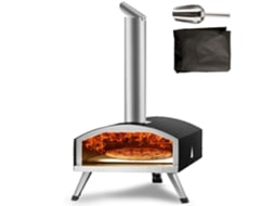 Forno de Pizza VEVOR Ao Ar Livre 12 Polegadas Carvão e Fabricante de Pizza de Pellets de Madeira