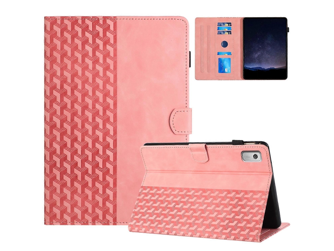 Capa para tablet inteligente em couro com relevo Webake e blocos de montar