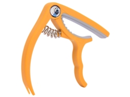 Lurelia Capotraste Ajustável Plástico Para Guitarra Acústica, Baixo E Ukulele, Removedor De Pinos, Amarelo