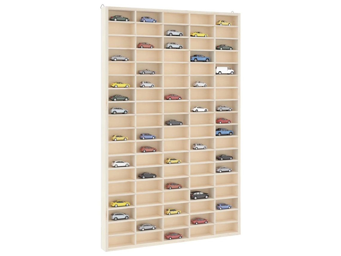 Vidaxl Vitrine De Colecionador De Madeira Com 90 Compartimentos 50,5x4,5x79cm