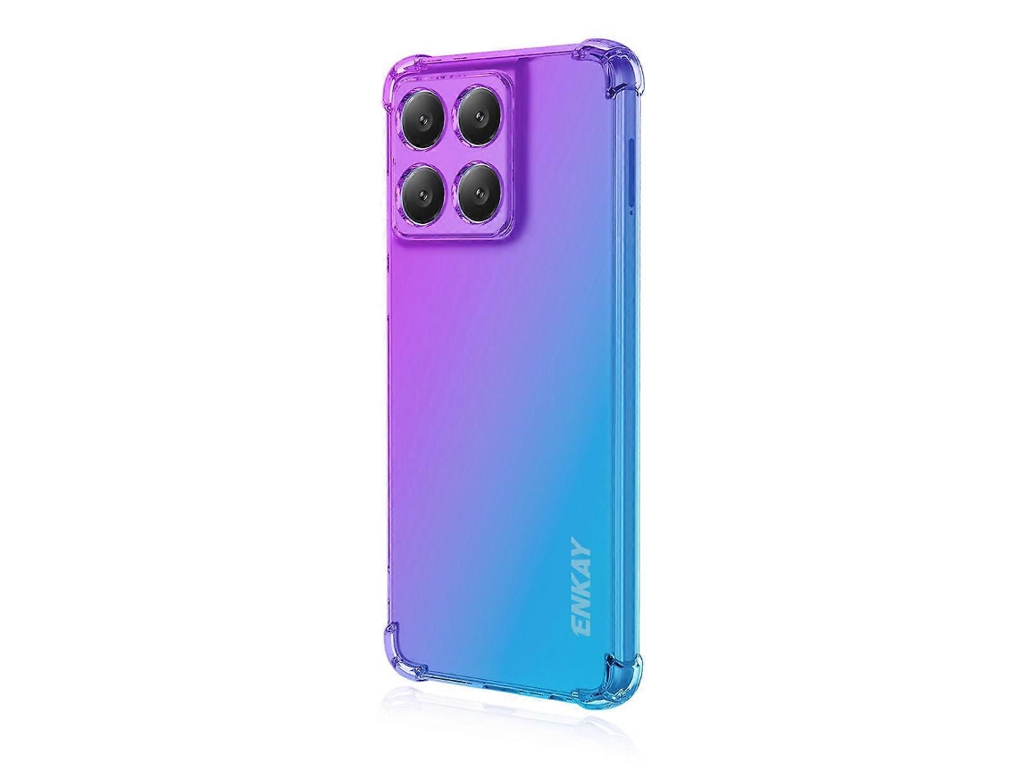 Capa Traseira De Tpu Enkay Espessada Com Quatro Cantos E À Prova De Quedas Para Motorola Moto G Stylus 5g (2025) Roxa/azul