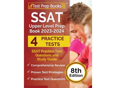 Livro SSAT Upper Level Prep Book 2023-2024 SSAT Practice Test Questions and Study Guide 8th Edition de Joshua Rueda (Inglês)